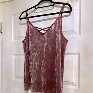Roxy NWOT Glossy Velvet Maroon Camisole Top